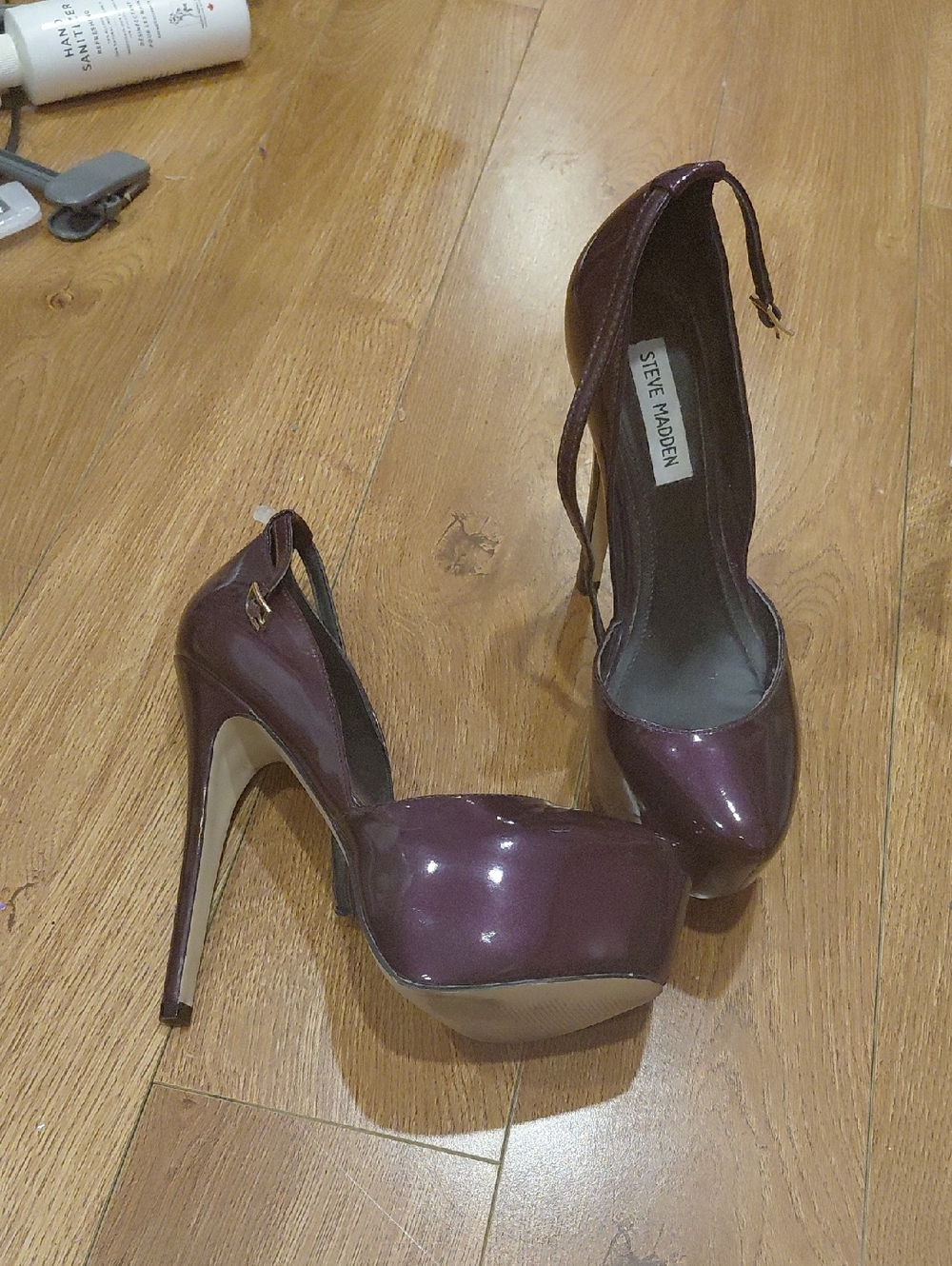Steve Madden Glossy Plum Platform Stiletto Pumps